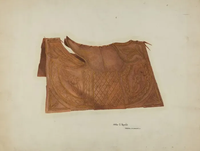 Framed Print : Saddle Cover, c. 1940. Creator: Arthur P. Reynolds Framed Print : Saddle Cover, c. 1940. Creator: Arthur P. Reynolds