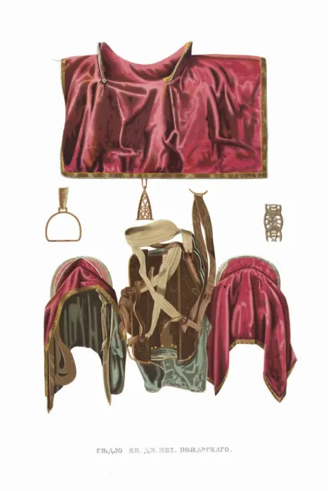 Framed Print : Saddle of Prince Dmitry Pozharsky. From the Antiquities of the Russian State, 1849-1853 Framed Print : Saddle of Prince Dmitry Pozharsky. From the Antiquities of the Russian State, 1849-1853