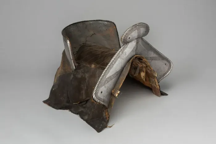 Framed Print : Saddle with Four Saddle Plates, Southern Germany, c. 1540. Creator: Unknown Framed Print : Saddle with Four Saddle Plates, Southern Germany, c. 1540. Creator: Unknown