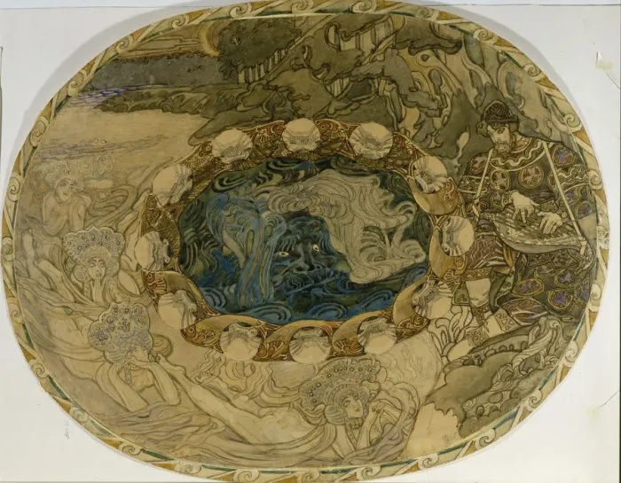 Framed Print : Sadko, 1899-1900. Artist: Vrubel, Mikhail Alexandrovich (1856-1910) Framed Print : Sadko, 1899-1900. Artist: Vrubel, Mikhail Alexandrovich (1856-1910)