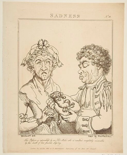 Sadness (Le Brun Travested, or Caricatures of the Passions), January 21, 1800