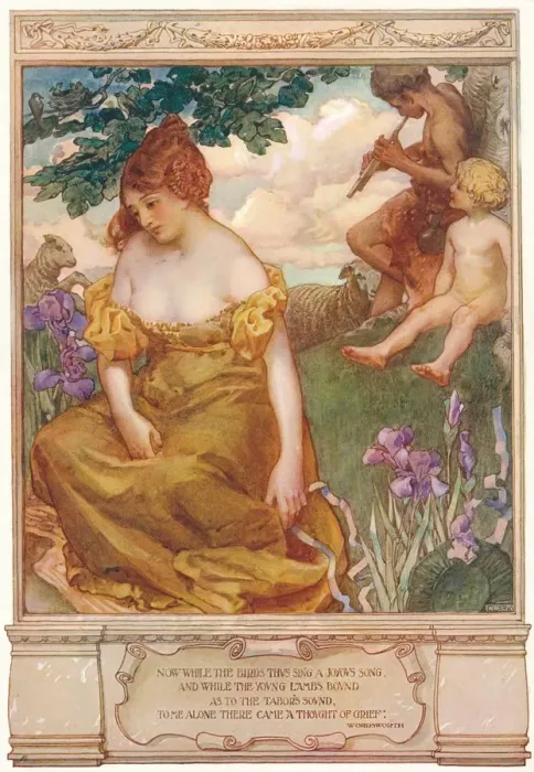 Framed Print : Sadness in Spring, c1878-1906, (1906). Creator: James Clark Framed Print : Sadness in Spring, c1878-1906, (1906). Creator: James Clark