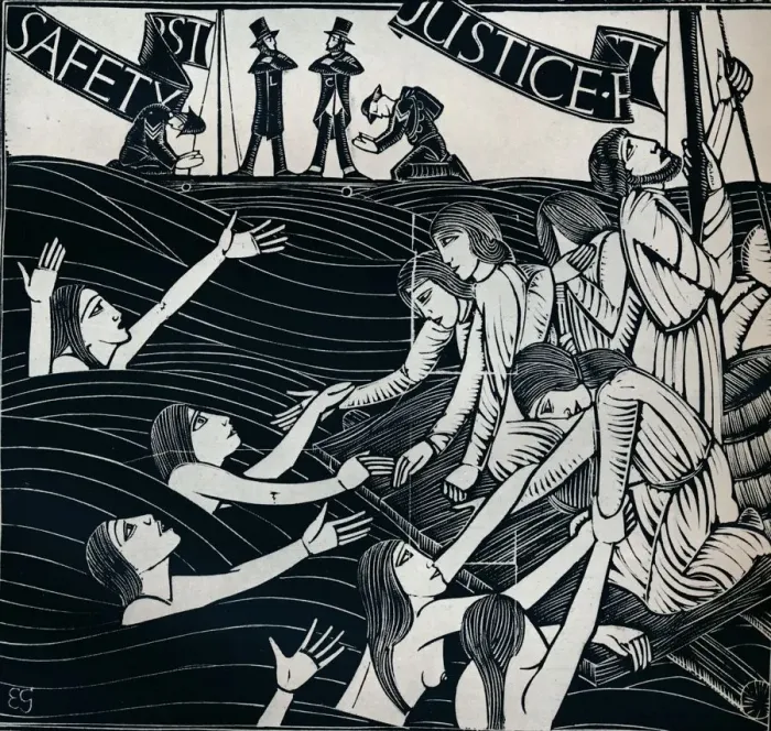Framed Print : Safety First, 1925 (1934). Artist: Eric Gill Framed Print : Safety First, 1925 (1934). Artist: Eric Gill