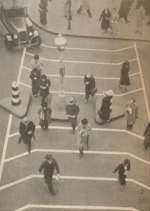 Framed Print : A Safety Lane opposite Charing Cross Station, c1934, (1935) Framed Print : A Safety Lane opposite Charing Cross Station, c1934, (1935)