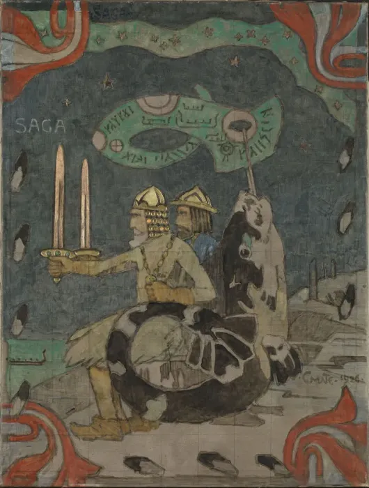 Framed Print : Saga, 1926. Creator: Munthe, Gerhard (1849-1929) Framed Print : Saga, 1926. Creator: Munthe, Gerhard (1849-1929)