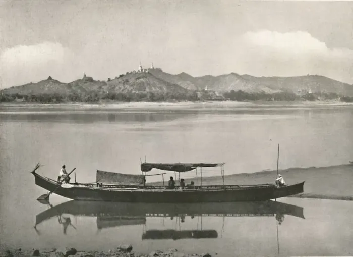 Framed Print : Sagaing, on the Irrawaddy - every hill top crowned with a Pagoda, 1900. Creator: Unknown Framed Print : Sagaing, on the Irrawaddy - every hill top crowned with a Pagoda, 1900. Creator: Unknown