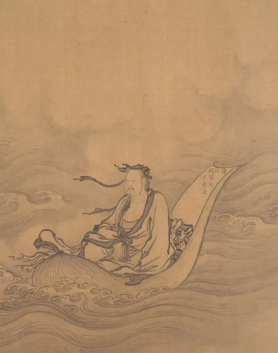 Framed Print : Sage Floating on Lotus Leaf. Creator: Unknown Framed Print : Sage Floating on Lotus Leaf. Creator: Unknown
