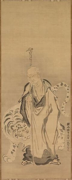 A Sage with Tiger, 17th century. Creator: Kano Tan?y? (Japanese, 1602-1674)