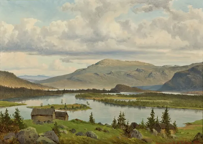Framed Print : Saggat Swamp Kvikkjokk, 1861. Creator: Per Daniel Holm Framed Print : Saggat Swamp Kvikkjokk, 1861. Creator: Per Daniel Holm