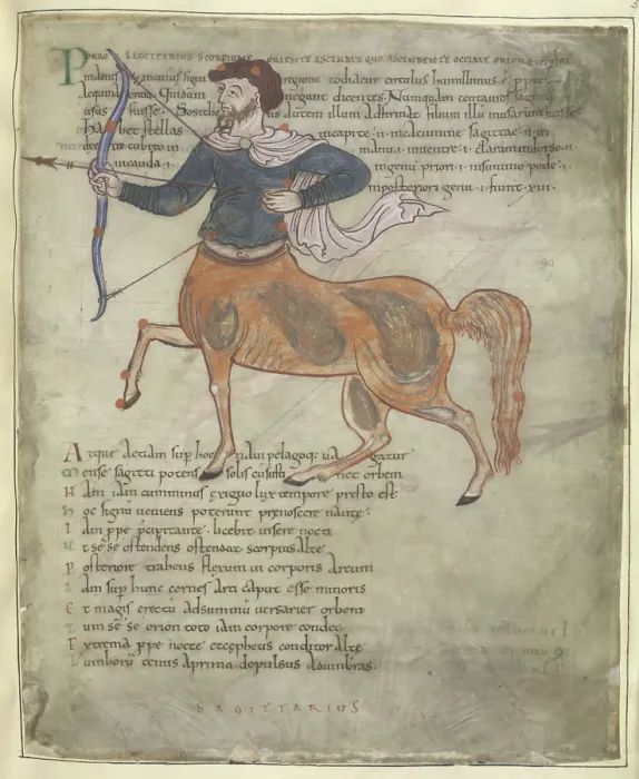 Framed Print : Sagittarius, second quarter of 11th century. Creator: Unknown Framed Print : Sagittarius, second quarter of 11th century. Creator: Unknown