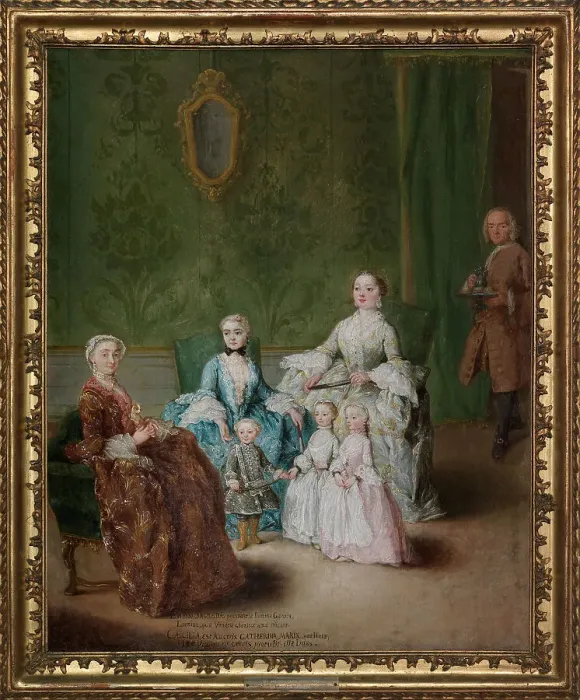Framed Print : The Sagredo family, c.1752. Creator: Longhi, Pietro (1701-1785) Framed Print : The Sagredo family, c.1752. Creator: Longhi, Pietro (1701-1785)