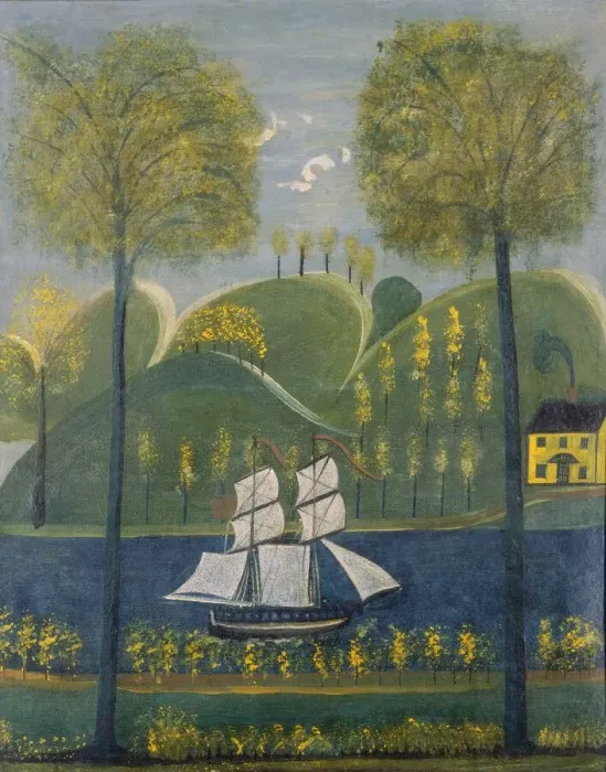 Framed Print : Under Full Sail, second quarter 19th century. Creator: Unknown Framed Print : Under Full Sail, second quarter 19th century. Creator: Unknown