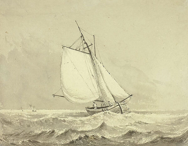 Sailboat at Sea, n.d. Creator: Dominic Serres