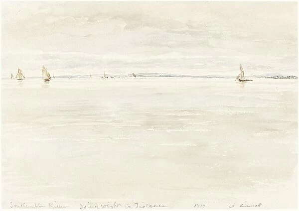 Sailboats on Southampton River, 1819. Creator: John Linnell