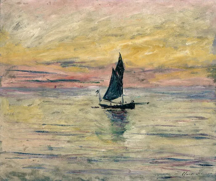 Framed Print : The Sailing Boat, Evening Effect, 1885 Framed Print : The Sailing Boat, Evening Effect, 1885