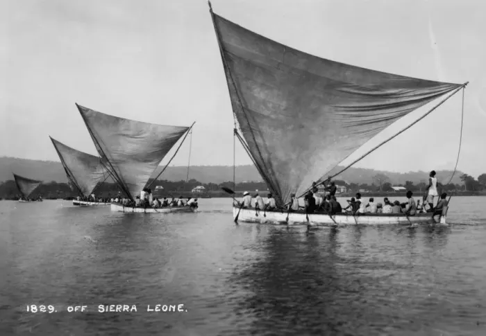 Framed Print : Sailing boats, Sierra Leone, 20th century Framed Print : Sailing boats, Sierra Leone, 20th century