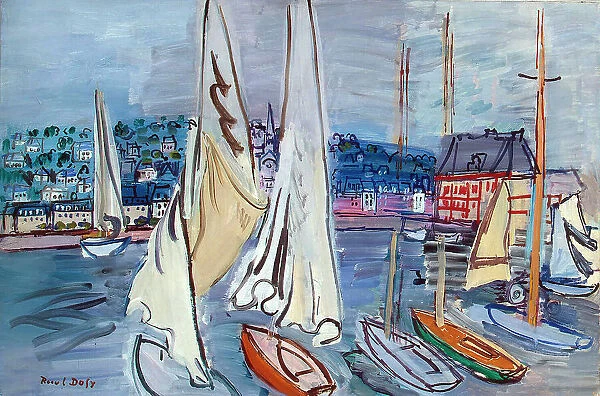 Sailing Boats at Trouville', c1936. Creator: Raoul Dufy