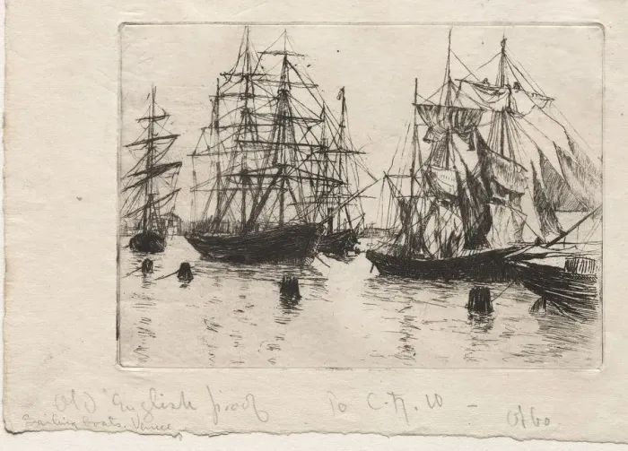 Framed Print : Sailing Boats, Venice, 1880. Creator: Otto H. Bacher (American, 1856-1909) Framed Print : Sailing Boats, Venice, 1880. Creator: Otto H. Bacher (American, 1856-1909)