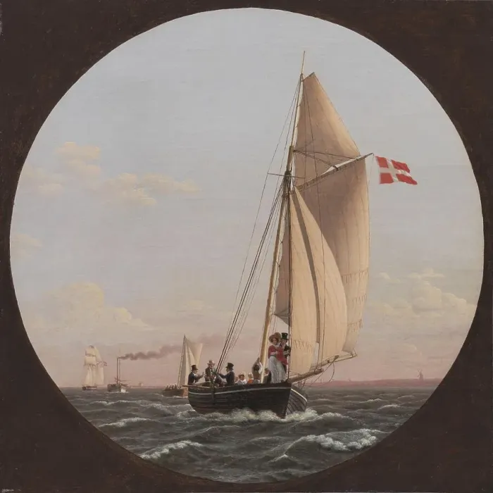 Framed Print : Sailing from Copenhagen to Charlottenlund, 1824. Creator: CW Eckersberg Framed Print : Sailing from Copenhagen to Charlottenlund, 1824. Creator: CW Eckersberg