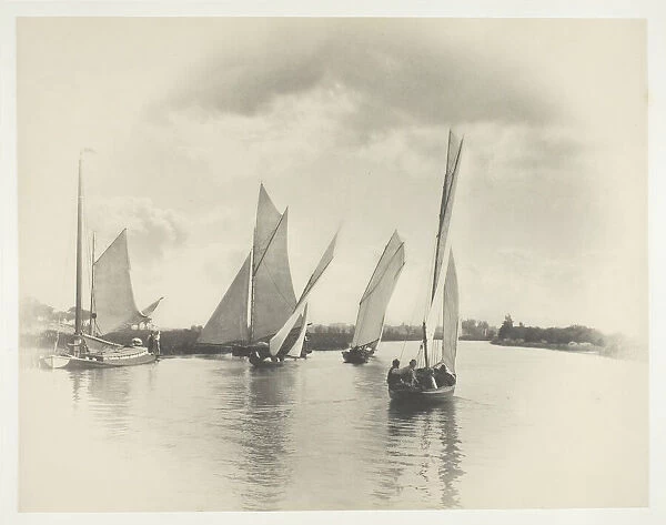 A Sailing Match at Horning, 1885, printed 1886. Creator: Peter Henry Emerson