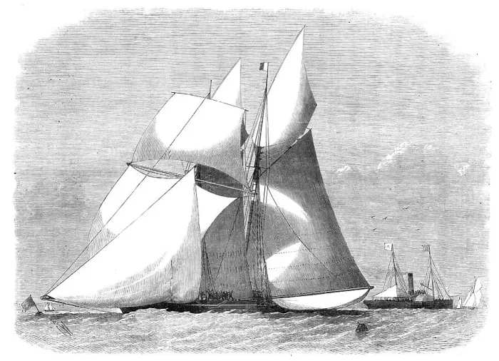 Framed Print : Sailing-match of the Royal London Yacht Club, 1868. Creator: Unknown Framed Print : Sailing-match of the Royal London Yacht Club, 1868. Creator: Unknown