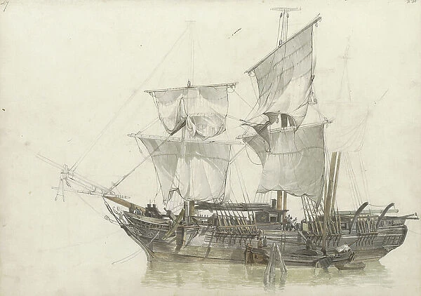 Sailing ship, 1797-1838. Creator: Johannes Christiaan Schotel