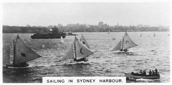 Sailing in Sydney Harbour, Australia, 1928