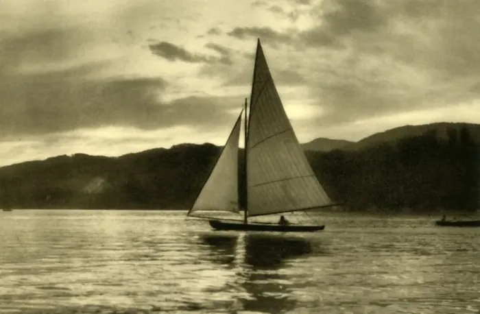 Framed Print : Sailing on the Worthersee, Carinthia, Austria, c1935. Creator: Unknown Framed Print : Sailing on the Worthersee, Carinthia, Austria, c1935. Creator: Unknown