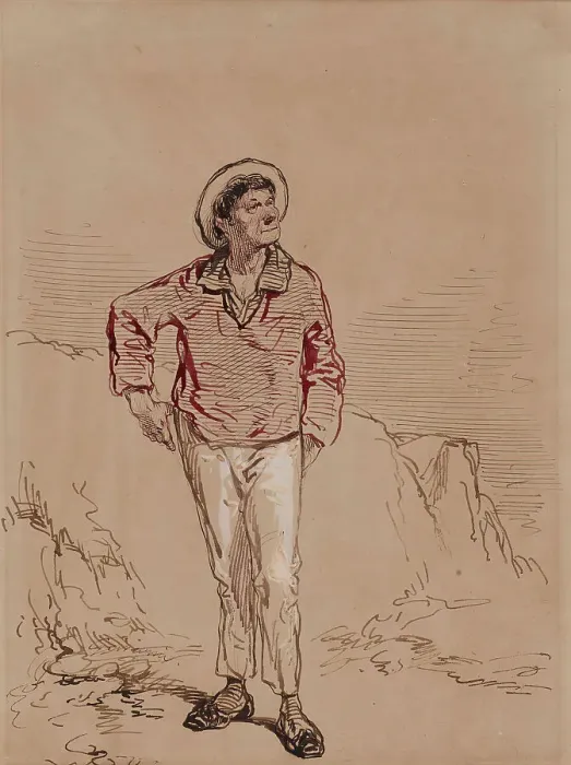 Framed Print : Sailor, 1855-1857. Creator: Paul Gavarni Framed Print : Sailor, 1855-1857. Creator: Paul Gavarni