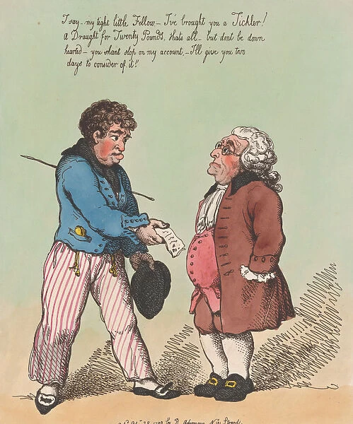 The Sailor and Banker, October 28, 1799. October 28, 1799. Creator: Thomas Rowlandson