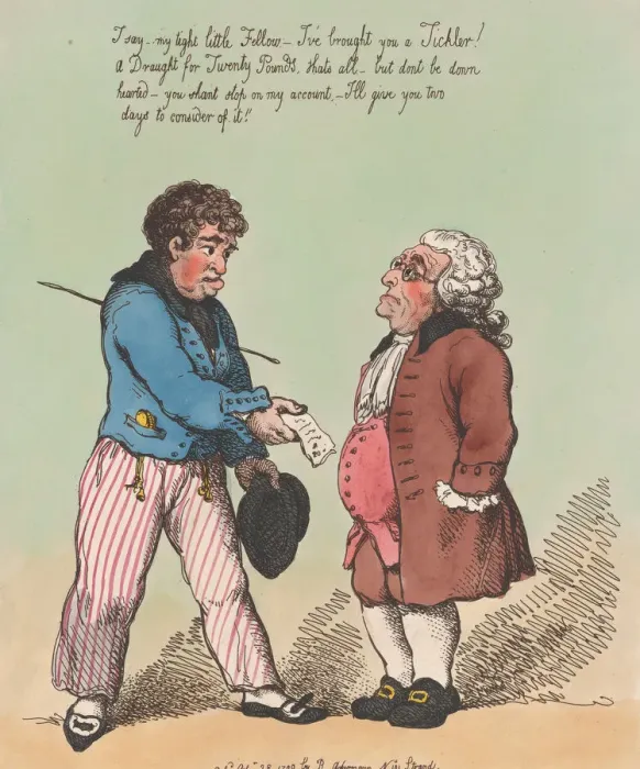 Framed Print : The Sailor and Banker, October 28, 1799. October 28, 1799. Creator: Thomas Rowlandson Framed Print : The Sailor and Banker, October 28, 1799. October 28, 1799. Creator: Thomas Rowlandson