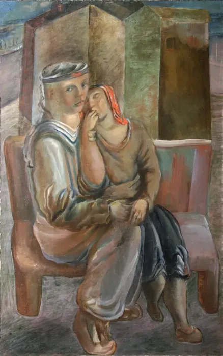 Framed Print : Sailor with Girl, 1920s Framed Print : Sailor with Girl, 1920s