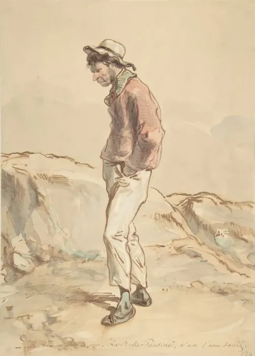 Framed Print : A Sailor Standing on the Shore, 1859-60. Creator: Paul Gavarni Framed Print : A Sailor Standing on the Shore, 1859-60. Creator: Paul Gavarni