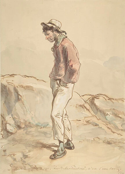 A Sailor Standing on the Shore, 1859-60. Creator: Paul Gavarni