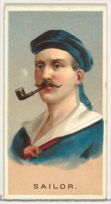 Framed Print : Sailor, from Worlds Smokers series (N33) for Allen & Ginter Cigarettes, 1888 Framed Print : Sailor, from Worlds Smokers series (N33) for Allen & Ginter Cigarettes, 1888