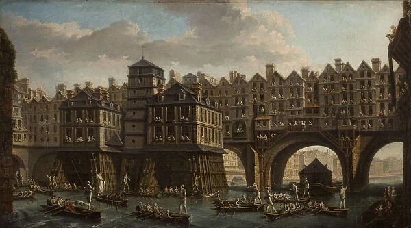 Sailors Jousting, Between the Pont Notre Dame and the Pont-Au-Change, Paris, 1756