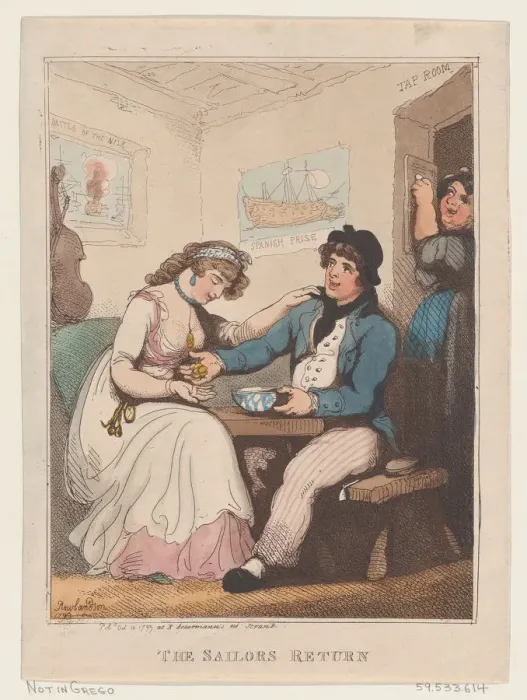 Framed Print : The Sailors Return, October 10, 1799. October 10, 1799. Creator: Thomas Rowlandson Framed Print : The Sailors Return, October 10, 1799. October 10, 1799. Creator: Thomas Rowlandson