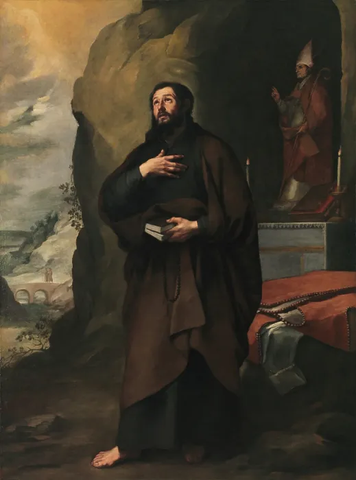 Framed Print : Saint Adelelmus of Burgos, c1655. Creator: Murillo, Bartolome Esteban (1617-1682) Framed Print : Saint Adelelmus of Burgos, c1655. Creator: Murillo, Bartolome Esteban (1617-1682)