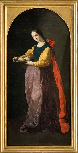 Saint Agatha, Between 1630 and 1635. Artist: Zurbaran, Francisco, de (1598-1664)