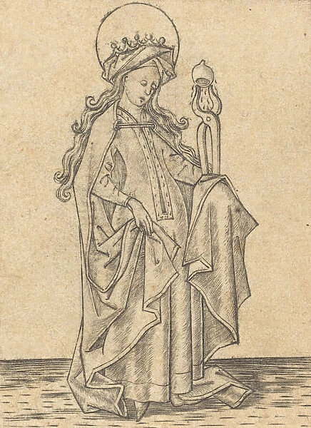 Saint Agatha, c. 1465. Creator: Israhel van Meckenem