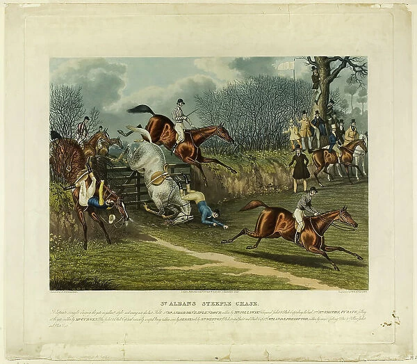 Saint Albans Steeplechase, 1837. Creator: Charles Hunt