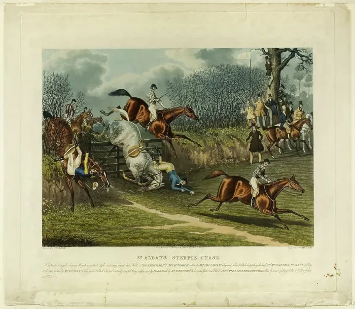Framed Print : Saint Albans Steeplechase, 1837. Creator: Charles Hunt Framed Print : Saint Albans Steeplechase, 1837. Creator: Charles Hunt