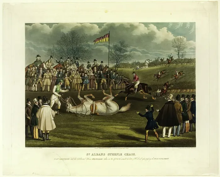 Framed Print : Saint Albans Steeplechase, 1837. Creator: Charles Hunt Framed Print : Saint Albans Steeplechase, 1837. Creator: Charles Hunt