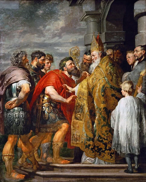 Saint Ambrose and Emperor Theodosius I