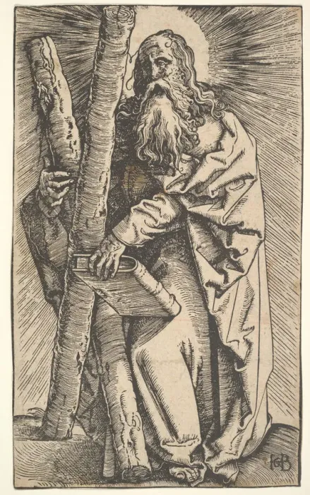 Framed Print : Saint Andrew, 15th-16th Century. Creator: Hans Baldung Framed Print : Saint Andrew, 15th-16th Century. Creator: Hans Baldung