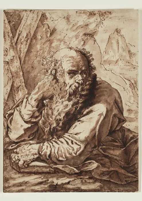 Framed Print : Saint Andrew, 17th century. Creator: Hendrik Goltzius Framed Print : Saint Andrew, 17th century. Creator: Hendrik Goltzius