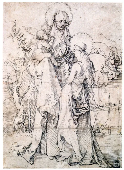Framed Print : Saint Anne with Child and Virgin Mary, c1500. Artist: Albrecht Durer Framed Print : Saint Anne with Child and Virgin Mary, c1500. Artist: Albrecht Durer