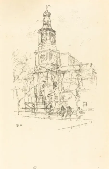 Framed Print : Saint Anne s, Soho, 1896. Creator: James Abbott McNeill Whistler Framed Print : Saint Anne s, Soho, 1896. Creator: James Abbott McNeill Whistler