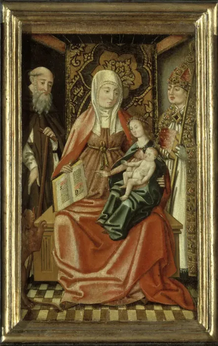Framed Print : Saint Anne with Virgin and Child, ca. 1400-1425. Creator: Unknown Framed Print : Saint Anne with Virgin and Child, ca. 1400-1425. Creator: Unknown
