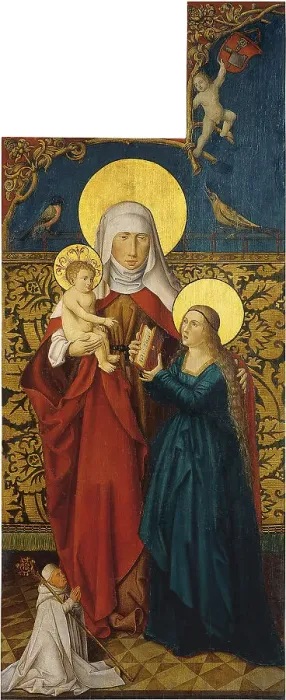 Framed Print : Saint Anne with the Virgin, Child and a Donor. Artist: Swabian master (active ca. 1500) Framed Print : Saint Anne with the Virgin, Child and a Donor. Artist: Swabian master (active ca. 1500)